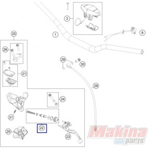 72002032000  Repair Kit Piston 10mm KTM SX-85 '14-'22