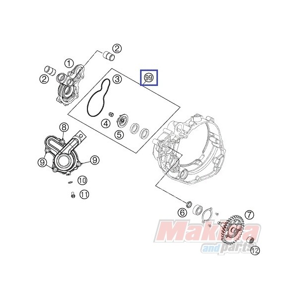 77335055010 Water Pump Repair Kit KTM SX-F 450-505 '07-'12