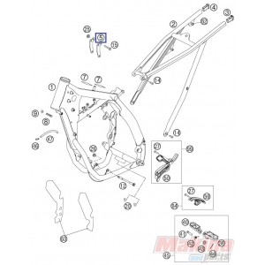 77303013000  Engine Brace KTM SX-F 450/505 '07-'08