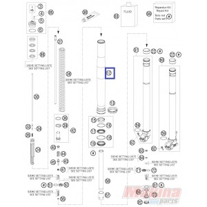 48600736  Outer Tube L577 D54-60mm L2 KTM EXCF-SXF '09-'17