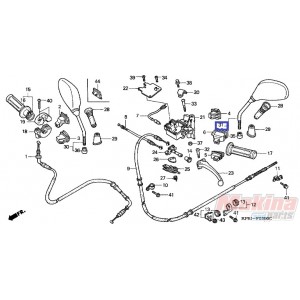 88220KGF900  Mirror LH. Honda SH-125/150 '01-'08