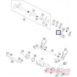 79434031000  Shifting Lever Cpl. KTM SX-F 450 '16