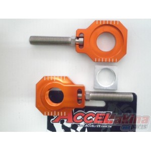 AC-AB-18-ORANGE  ACCEL Axle Blocks Set KTM EXC '00-'20  SX '00-'12