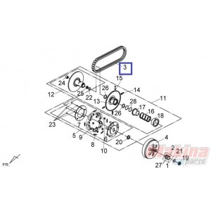 1B01L6C01   Drive Belt Sym MaxSym 600i