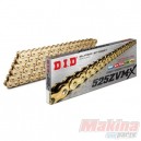 DID525ZVMXGG124  D.I.D ZVMX G&G Drive Chain Gold X'Ring 525-124 links