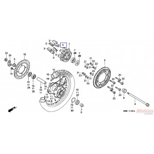 41241MC4010  Rear Wheel Damper Honda XL-600V/650V/700V Transalp