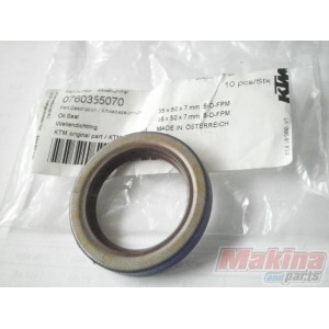 0760355070  Crankshaft Seal 35x50x7B Viton KTM Duke-690 Enduro-690 '08-'20