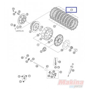 54832011000  Δίσκοι Συμπλέκτη Τριβής Σετ KTM EXC-300 '04-'12
