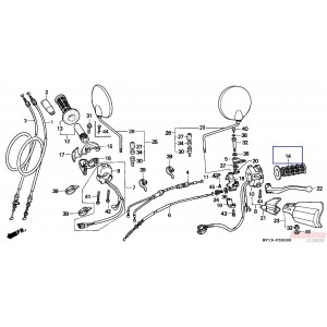 53166MV1000  &Chi;&epsilon;&iota;&rho;&omicron;&lambda;&alpha;&beta;ή &Alpha;&rho;&iota;&sigma;&tau;&epsilon;&rho;ή Honda XRV-750 Africa Twin