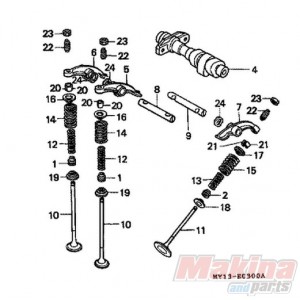 14721MR1000  Βαλβίδα Εξαγωγής Honda XRV/XLV 