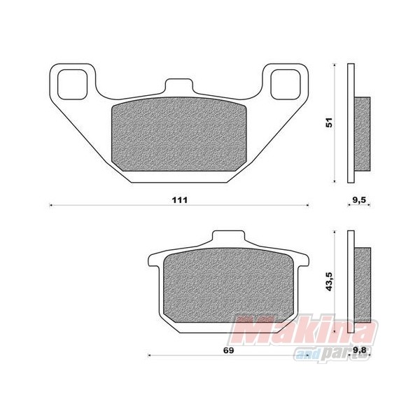 Brenta FT3061 Front Brake Pads For Kawasaki Motorcycles – Long Life, Organic Compound