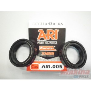 ARI005  Ariete Front Fork Oil Seals Set 31X43X10.5 Honda CBR-125 XR-125
